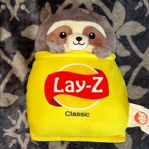 Lay-Z Classic Sloth Plush Toy - RARE Lays Chips mixed with Sloth 17"